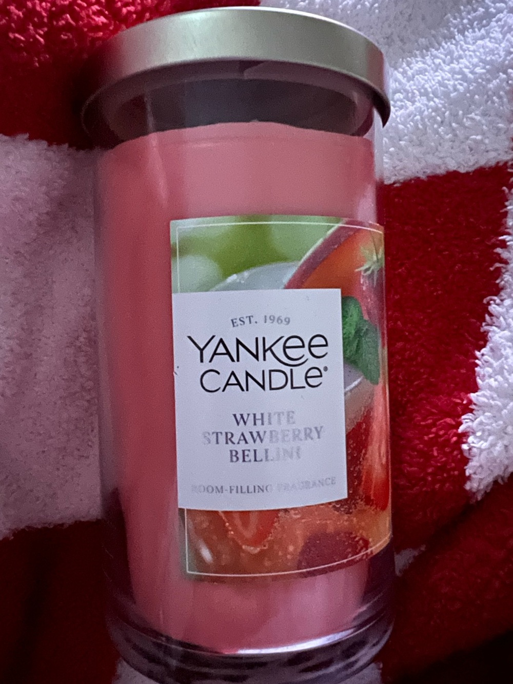Yankee Candle Pink White Strawberry Bellini